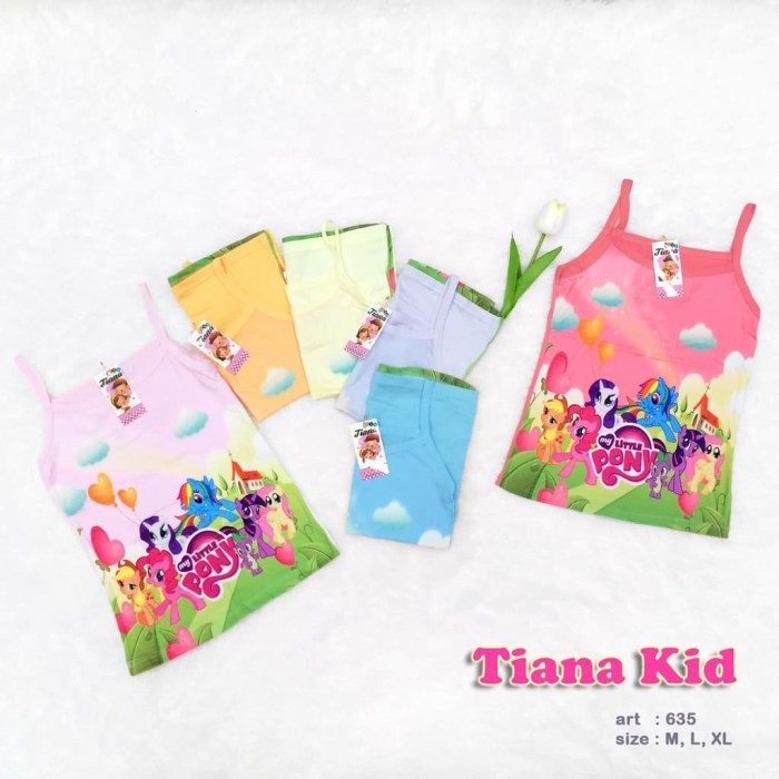 Tank Top Anak Perempuan - Tengtop anak SD SMP Motif LITTLE PONY Umur 2 s/d 10 Tahun - Singlet Anak