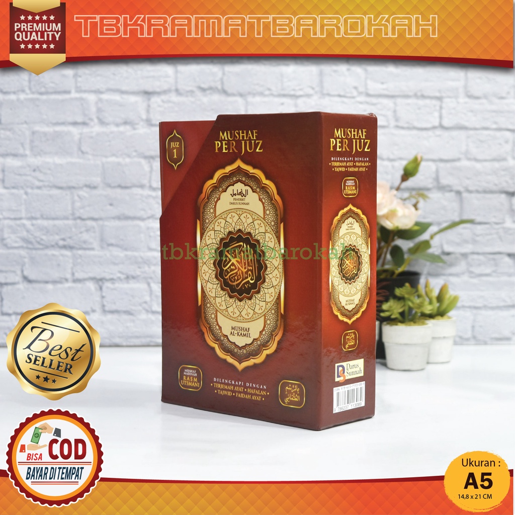 Alquran Hafalan Mushaf Per Juz Al Kamil Perjuz Terjemah Tajwid Sedang A5 15x21cm Box Darus Sunnah Al