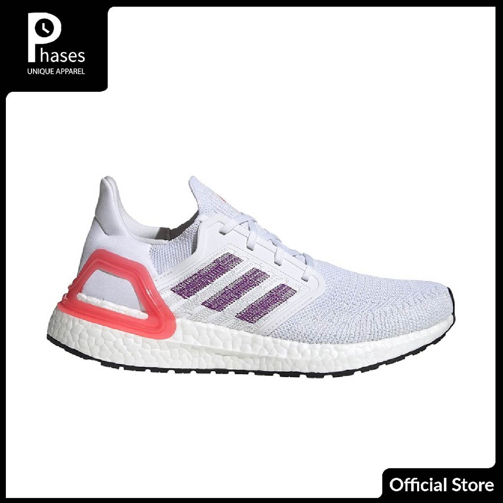 Adidas Ultraboost 20 White Purple Stripes Original