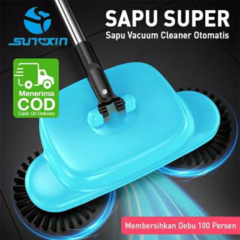 SUNXIN Sapu Otomatis 360 Derajat / Sapu Praktis / Sapu Modern / Sapu Vacuum Cleaner