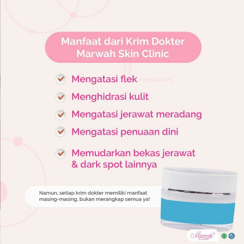cream malam Marwah eclinic/cream malam klinik/label biru