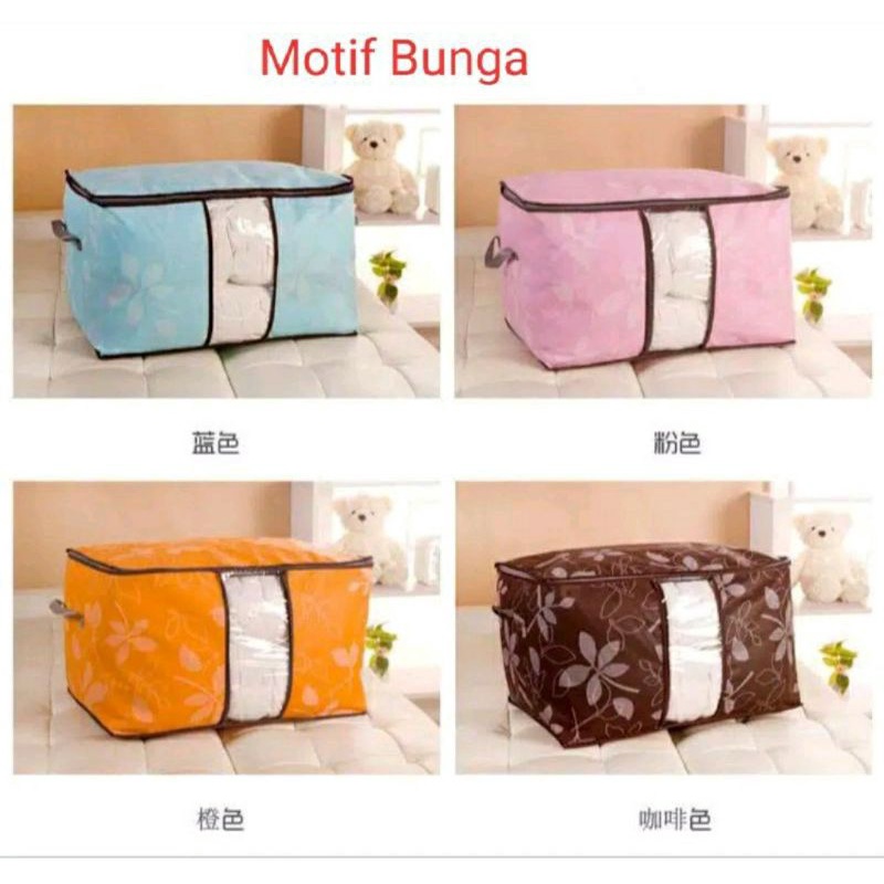 Tempat Penyimpanan Pakaian baju bayi Selimut Sprei/Storage bamboo box organizer/Kotak baju / keranja