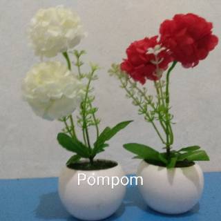 MURAH Bonsai  Bunga  Mini Artificial dan Pot  Unik  Shabby 