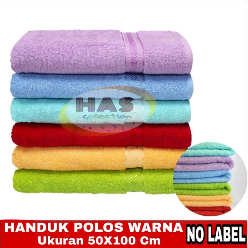 Handuk MP POLOS WARNA UK 50X100 Cm NO LABEL FR