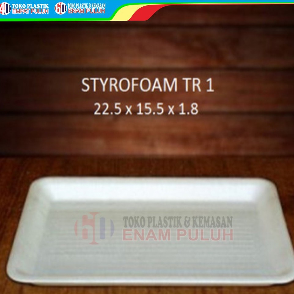 Styrofoam TR 1 TR-1 stereofoam sterofoam nampan tray
