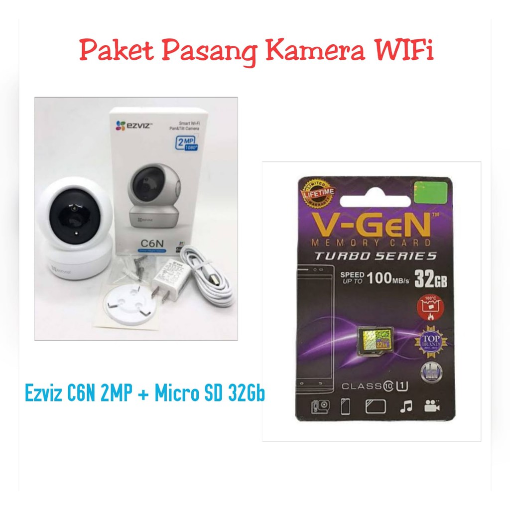 EZVIZ C6N 2MP + MICRO SD CARD 32GB CCTV WIFI