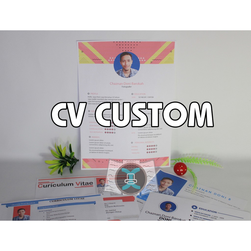 Cetak CV dan Surat Lamaran Custom Murah