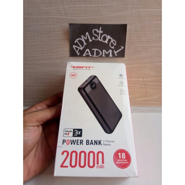 Powerbank MOFIT M29 20000mAh + Fast Charge Original Garansi Resmi
