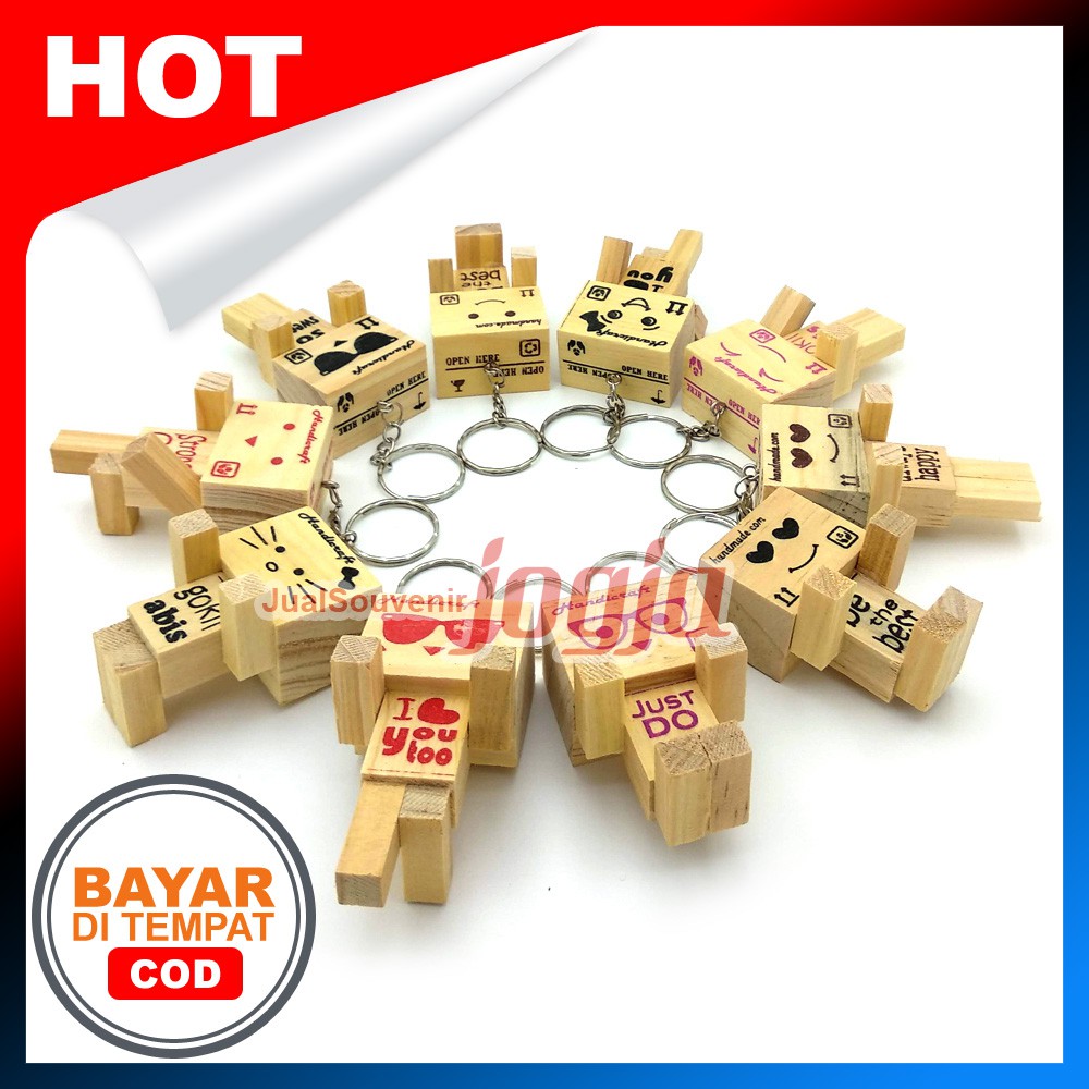  Souvenir  Gantungan Kunci Danbo  dari Kayu  Cantik Unik 