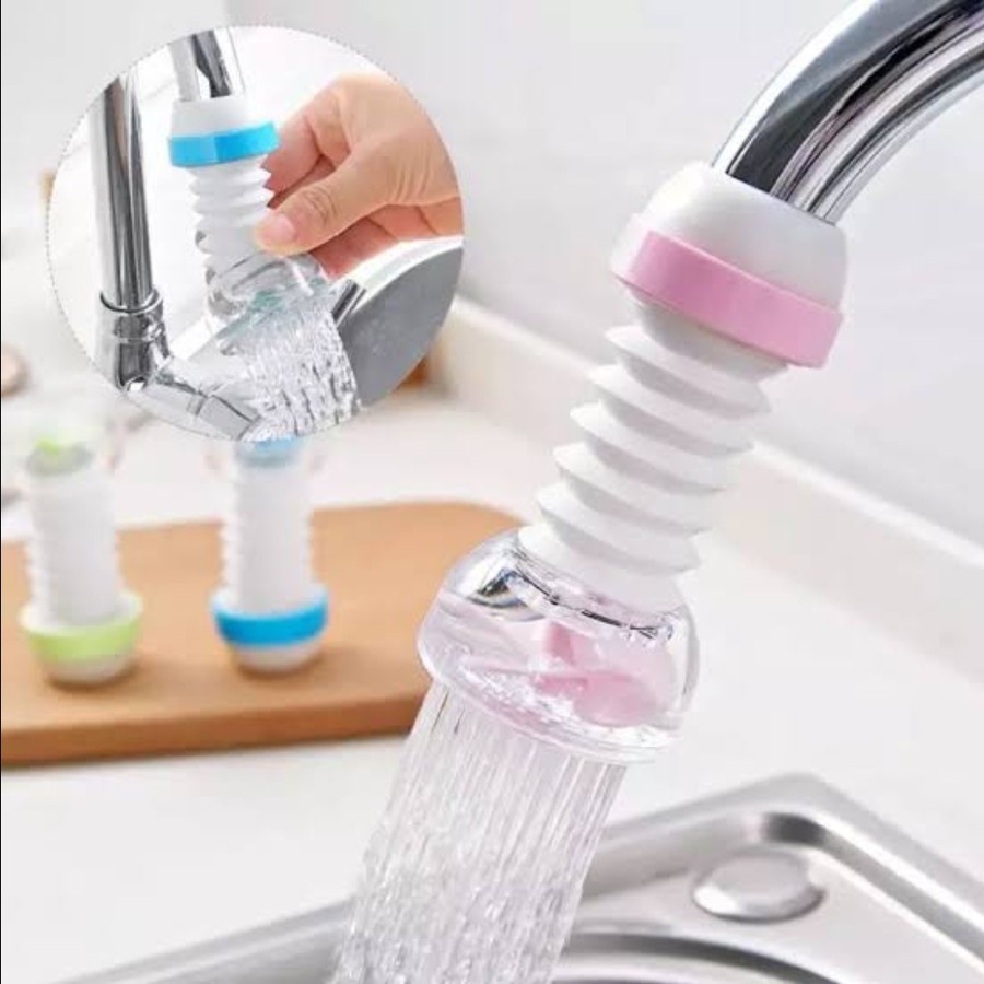 Sambungan Kepala Kran Air Turbo Flex Faucet 360 Flexible 2 Mode Spray - Sambungan Kran Air Cuci Piring - keran wastafel cuci piring stainless - kran air - keran wastafel - kran cuci piring - kran tembok stainless