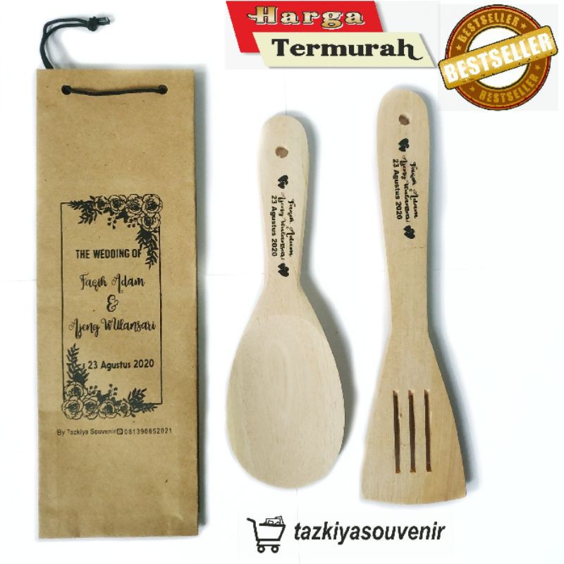 

Souvenir Nikah Centong Spatula Kemas Paperbag