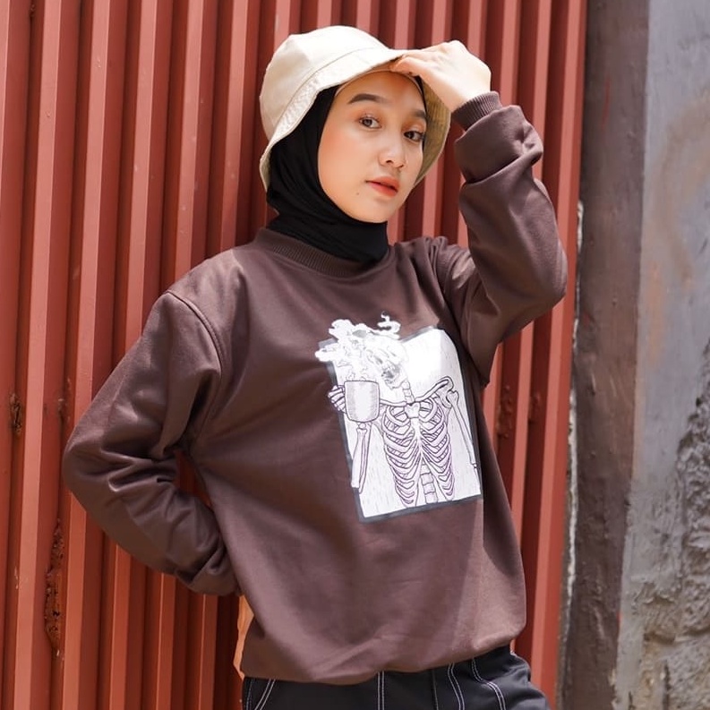 Public - Drinking Skull Sweater - Sweater Hoodie Unisex Terbaru