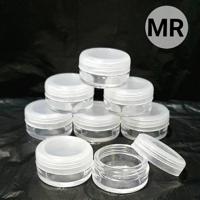 Pot Jar 5gr / Wadah Nailart 5gram / Tempat Kosmetik Serum Krim Cream 5 g / Pot Plastik PET Bening