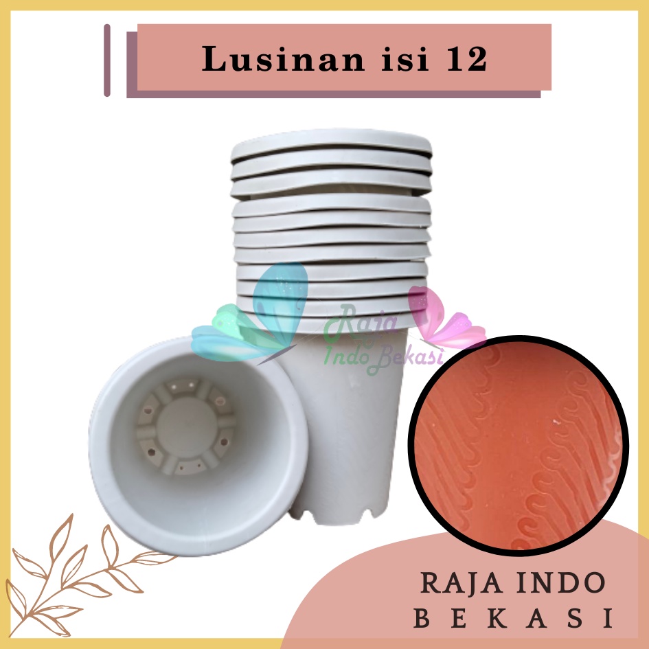 Lusinan Pot Jm Ruby Batik 15 Putih Coklat Merah Bata Terraccota Terakota Pot Astor Pot Bunga Bulat Tinggi Mirip Pot Yogap 10 15  17 18 19 Tebal Murah