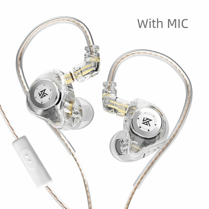 [KZ Official Store] KZ EDX Pro with Mic Noise Cancelling Earphone-Crystal