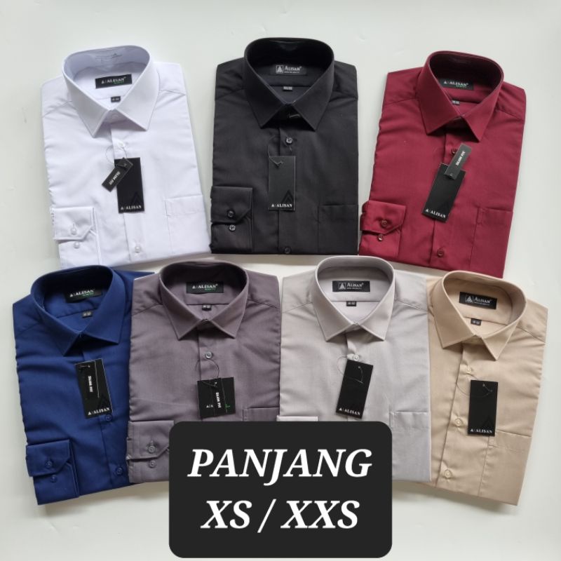 KEMEJA ALISAN LENGAN PANJANG XS / XXS POLOS