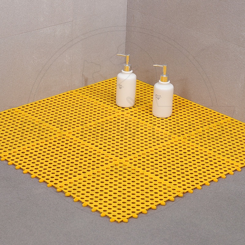 Karpet Alas Kandang Hewan kelinci Hamster Karpet Karet Interlock Anti Slip Footrest Kelinci Persediaan Hewan Peliharaan-kuning