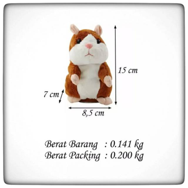 Boneka Hamster Bisa Bicara Talking Hamster Mainan Anak Bayi Dan Bisa Buat Kado Ulang Tahun