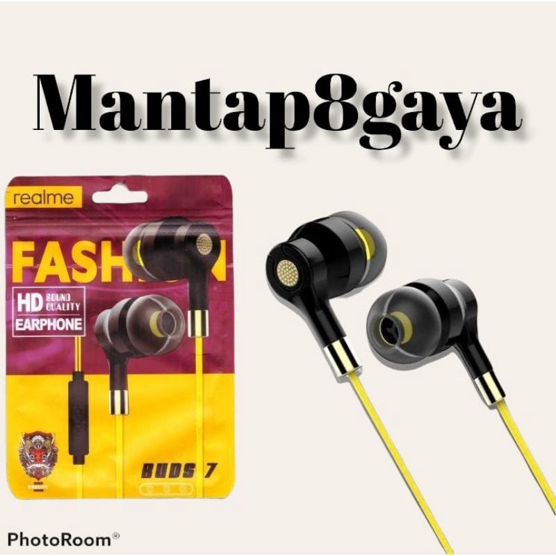 (MAO)Handsfree Headset Earphone Realme Buds 7 Fashion With Mic