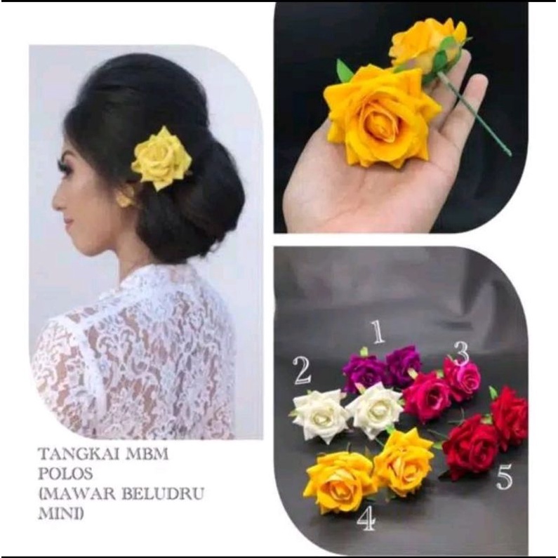 Tusuk Mawar Beludru/Tusuk Konde Mawar