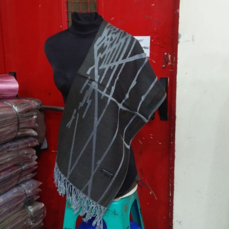 syal Cashmere garis zigzag| Motif | Selendang | Scarf | Syal | Shawl | Pasmina