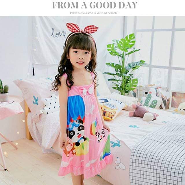 Daster Anak Kekinian Panda PINK