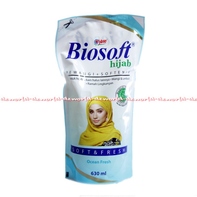 Biosoft Hijab 630ml Pewangi Ocean Fresh Pewangi Untuk Kain Hijab Dan Kain Halus Lainya Reffil ISi Ulang Refill