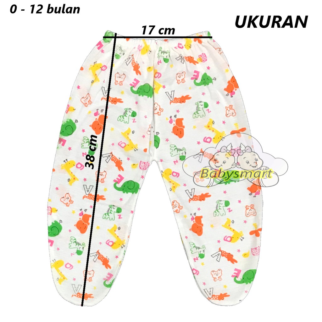 BAYIe - 3 Pcs Celana Panjang Bayi/Anak Buntu/Tutup MELODY umur 0-6 bulan/celana tidur bayi