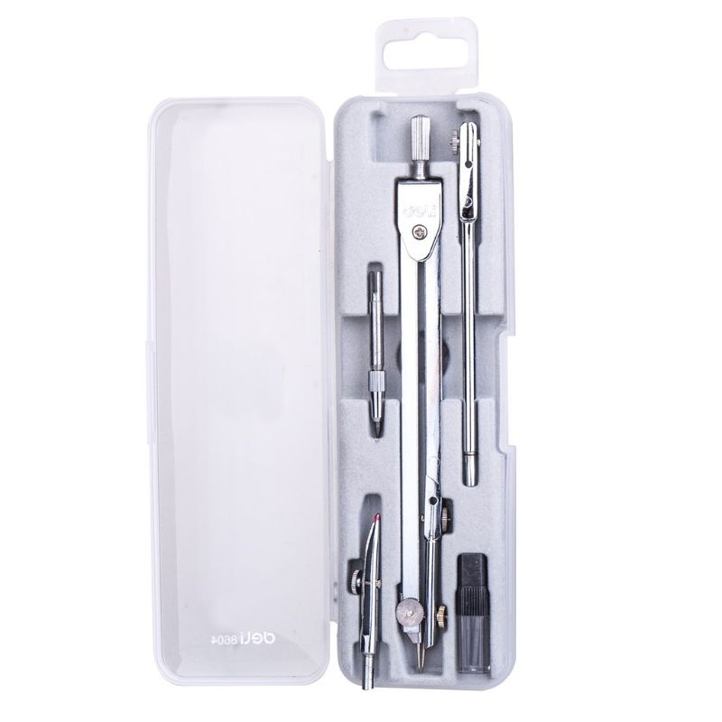 

JANGKA SET GAMBAR BESI DELI DRAWING COMPASS SET 8604 ISI 5 STAINLESS STEEL