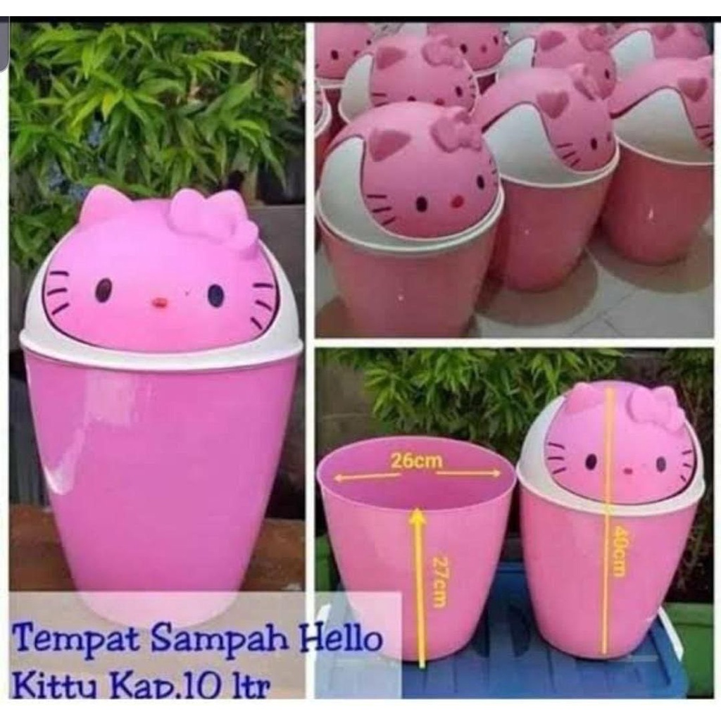 Tempat Sampah / Tempat Sampah Karakter / Tempat Sampah Mini / Tempat Sampah Hello Kity