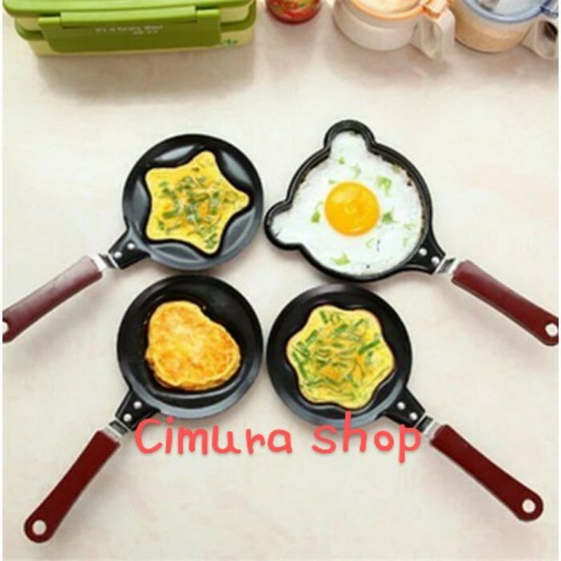 Teflon mini/teflon karakter/teflon lucu/teflon telur mata sapi/teflon serbaguna/teflon imut