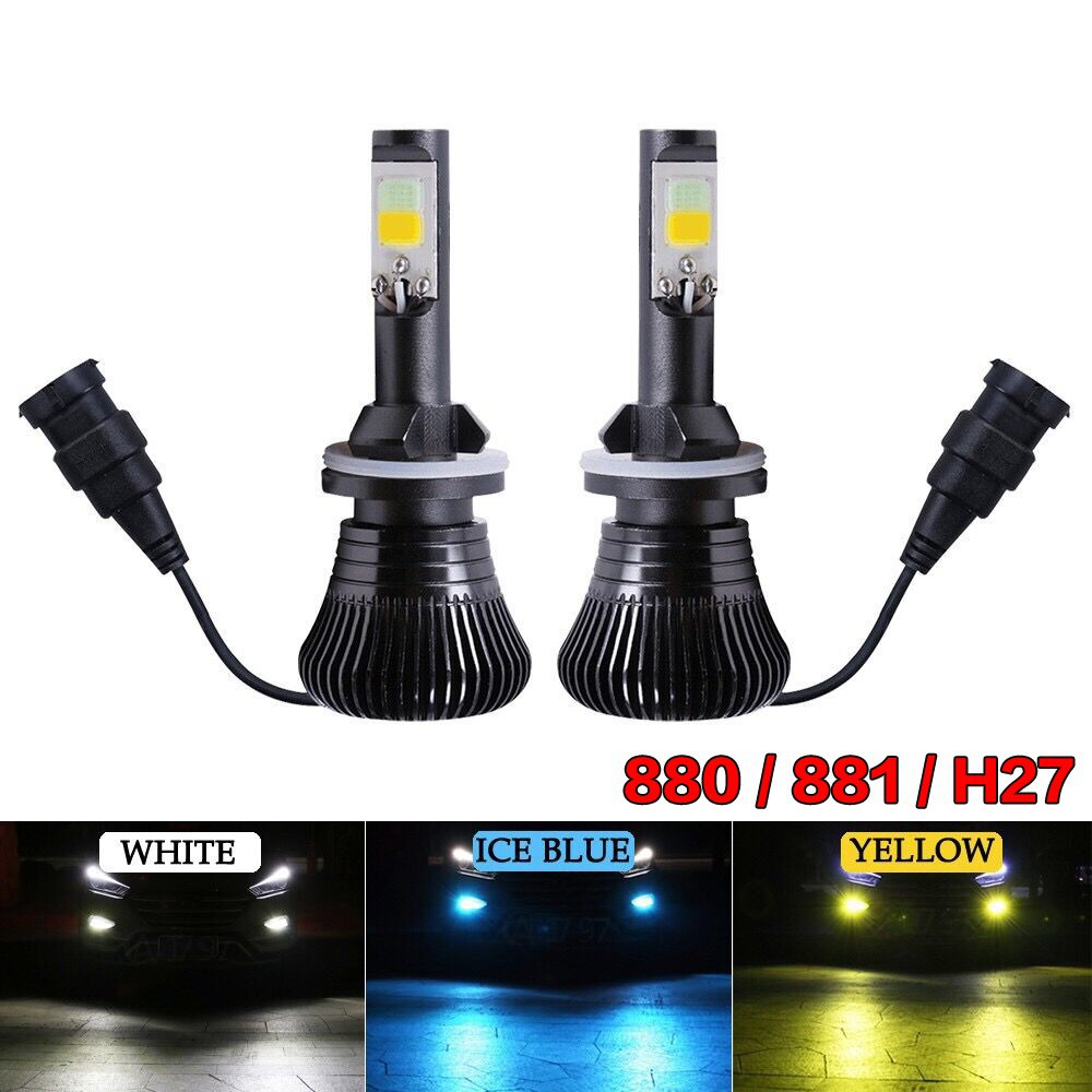 2pcs Lampu Led Cob 880 881 H27 Untuk Fog Lamp Mobil