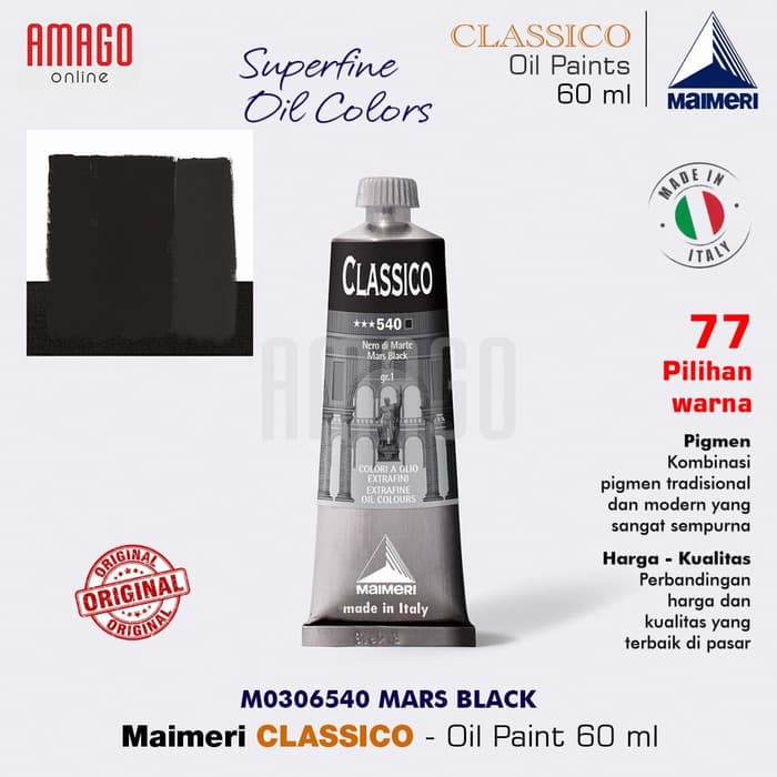 

MAIMERI Classico - Oil Paint - Mars Black - 60ml - M0306540