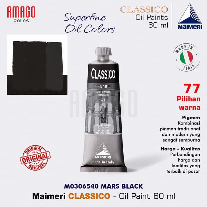 MAIMERI CLASSICO - OIL PAINT - MARS BLACK - 60ML - M0306540