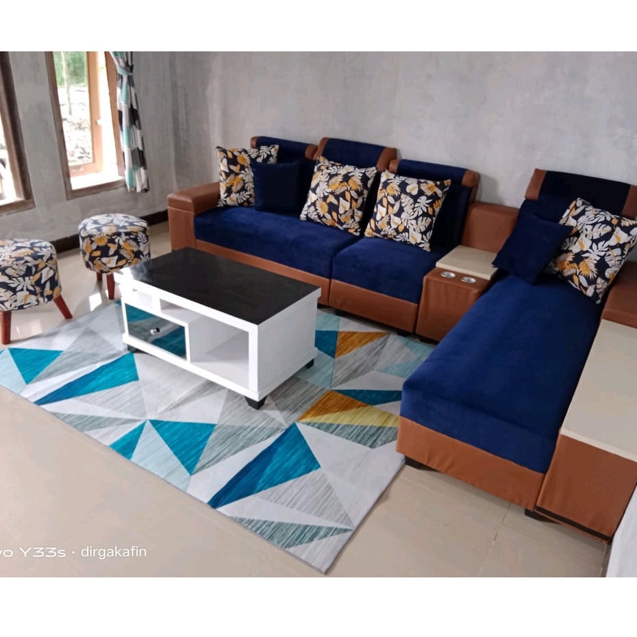 MILIKI Karpet Anti Slip Motif Karakter doraemon frozen hellokitty cars Segitiga Permadani Motif Elegan modern sweden alas lantai ruangan Sutera99