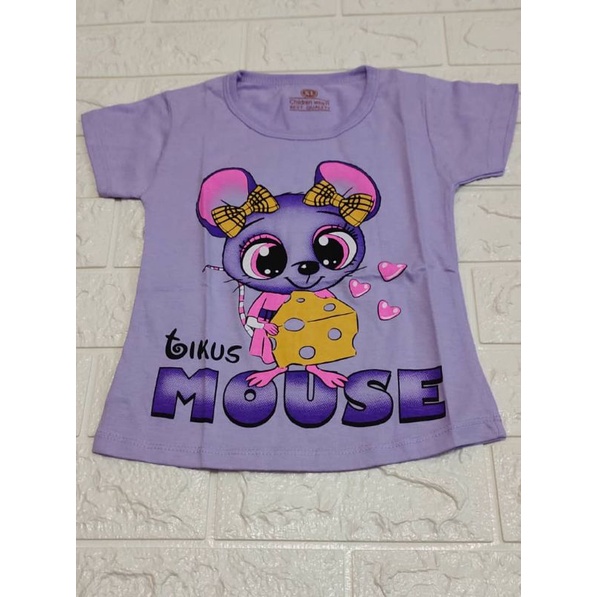 baju kaos anak perempuan / baju kaos1-6 tahun