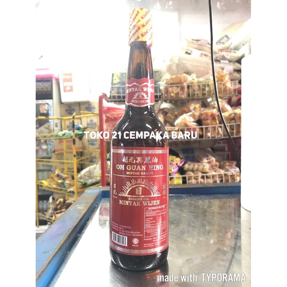 

Oh Guan Hing Minyak Wijen Botol Beling 620 ml | Sesame Oil Minyak Nabati Botol 620ml Murah Promo