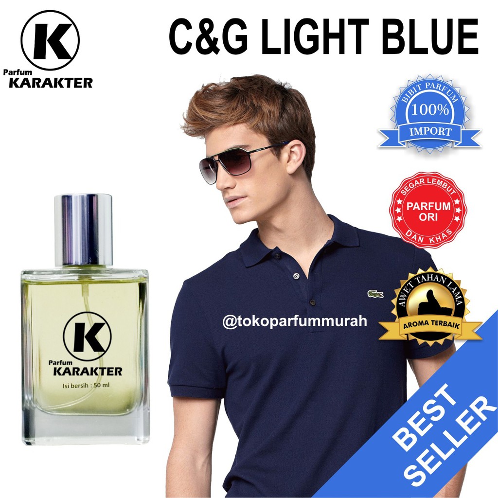 Bisa Cod | Parfum Cowok D&amp;G Light Blue | Bibit Parfum Import Wangi &amp; Tahan Lama | Kemasan 100ml