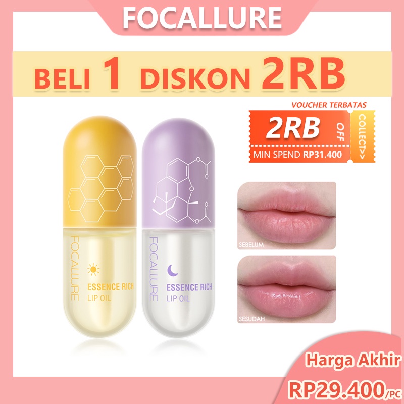 FOCALLURE Natural Lip Oil Moisturized Repaired Multi-uses Waterproof Soften Lip Balm