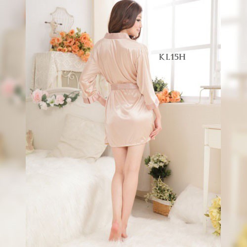 [SIAP KIRIM] BAJU TIDUR SEXY PIYAMA KIMONO LINGERIE WANITA NUDE KL15H