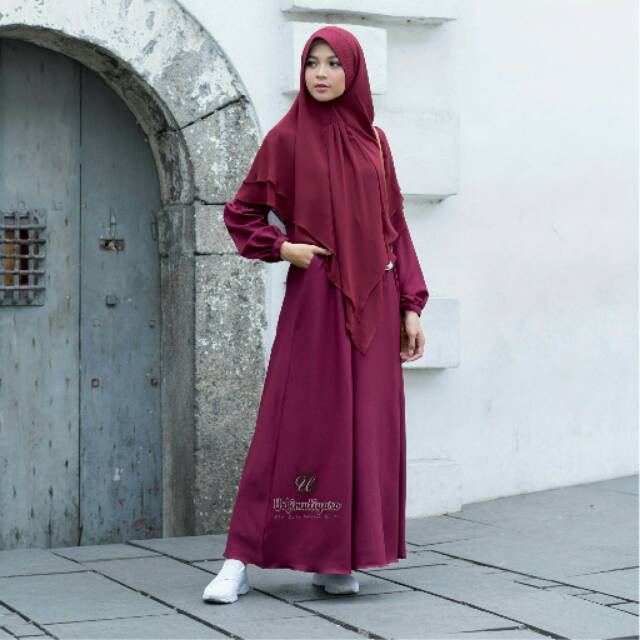 Gamis syar'i busui polos Yoana Dress by Urfimutiyaro (gamis only)