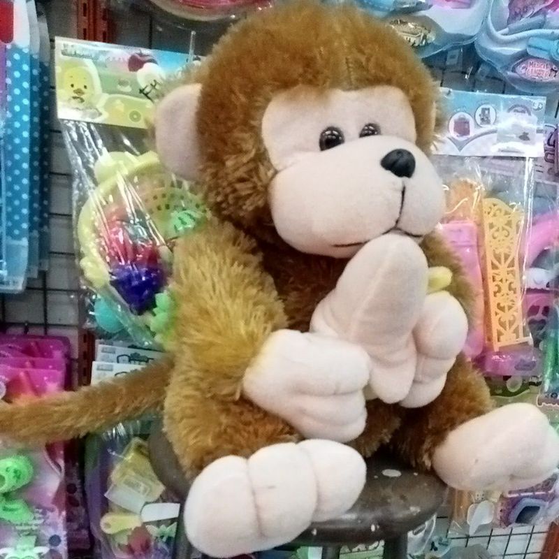 Boneka Monyet Bawa Pisang Bahan Dakron Asli EmPuk dan Lembut UK 40 cm