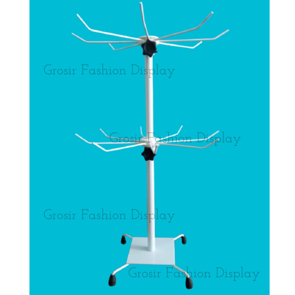 Display Aksesories Gantungan Putar 2 Susun/Ram Putar/Matahari Putar 2 Susun-BH