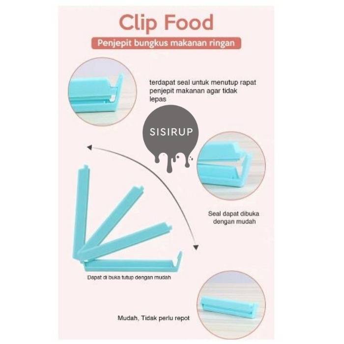 Clip Food / Jepit Plastik / Penjepit Plastik / Roti / Food Sealer Segel