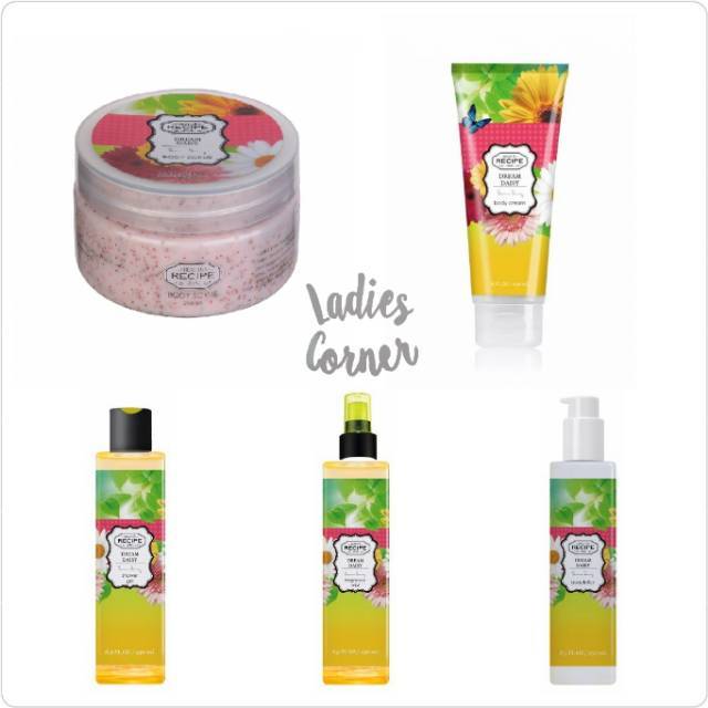 Jual BEAUTE RECIPE DREAM DAISY COLLECTION ( BODY SCRUB LOTION CREAM