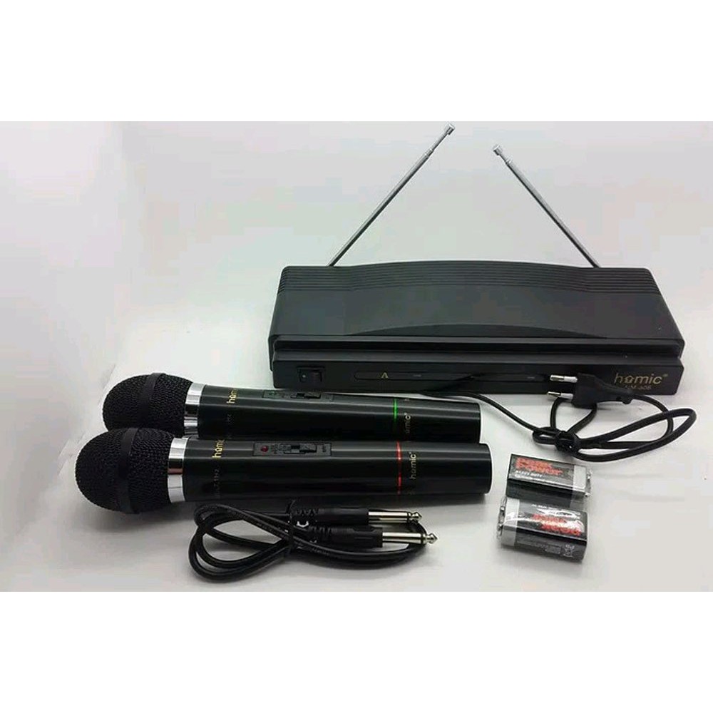 MIC WIRELESS DOUBLE MICROPHONE/MIC TANPA KABEL/MICROPHONE WIRELESS
