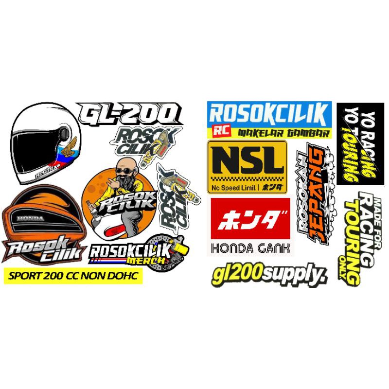 PAKET STIKER HEREX MURAH...STIKER ROSOK CILIK DAN HONDA GANK