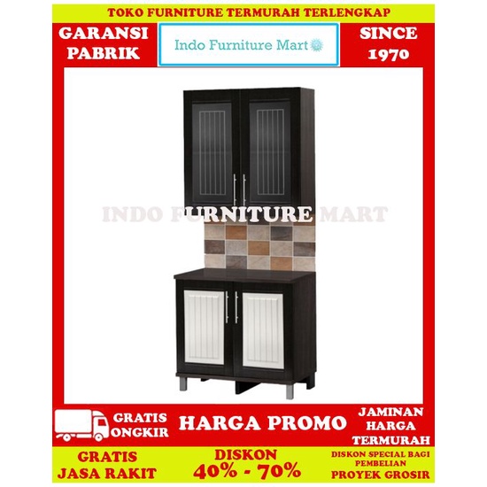 Kitchen Set Lemari Dapur Atas Rak Makan Minimalis Big Panel Ksa 5252