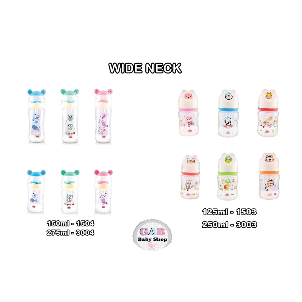 Lusty Bunny WIDE NECK Botol Susu Anak Bayi 60ml 125ml 250ml