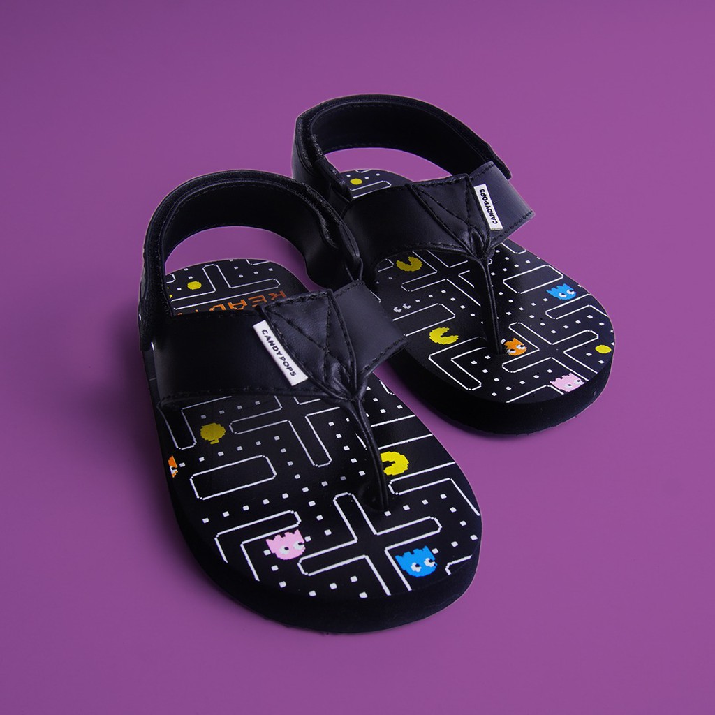 CANDYPOPS Sandal Jepit Anak Altin Pacman Black